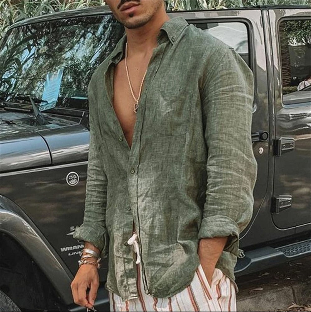 SkeeSho - Camisa de Punto para Hombre