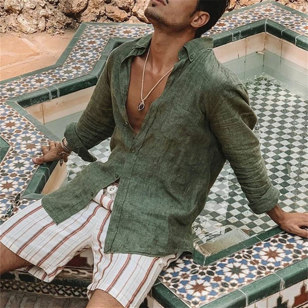 SkeeSho - Camisa de Punto para Hombre