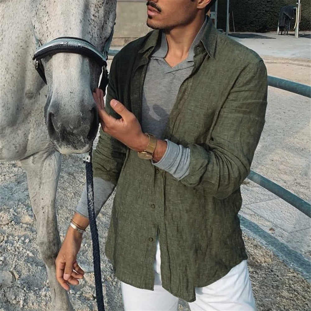 SkeeSho - Camisa de Punto para Hombre